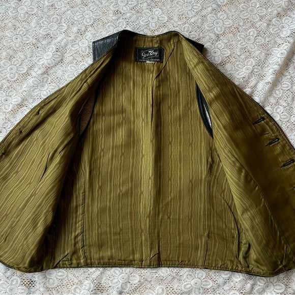 Vintage Joo Kay leather vest size small lined - Picture 9 of 15